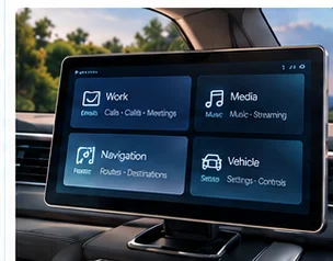 Configurable centre screen concept